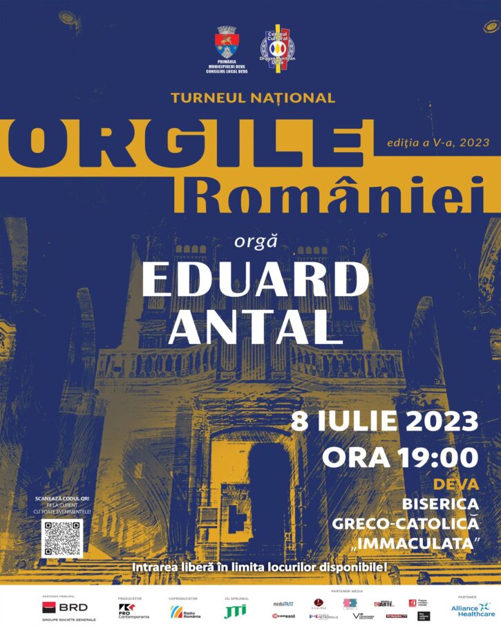 afis poster Turneul Național Orgile României V eduard iosif antal organist
